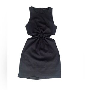 Zara‎ Black Cutout Backless Dress